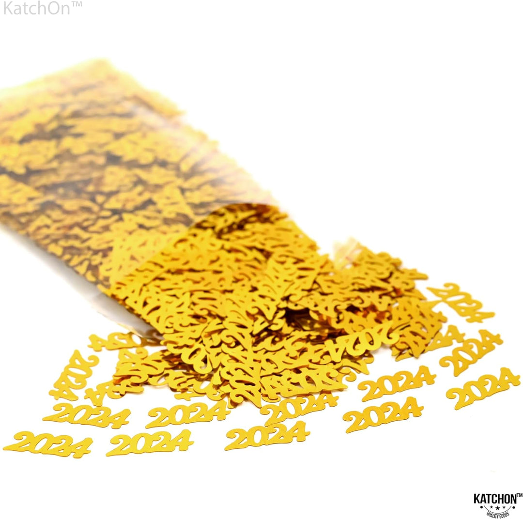 KatchOn, Gold Graduation 2024 Confetti - Pack of 500 | Gold Graduation Confetti 2024 for Graduation Party Decorations 2024 | Gold Confetti 2024 for Tables | Gold Graduation Decorations Class of 2024