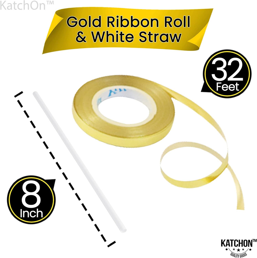 KatchOn, Giant Gold Chain Balloons - 40 Inch, Pack of 12 | Chain Balloons Gold for 90s Party Decorations | Gold Chain link Balloons for Hip Hop Party Decorations | Notorious One Birthday Decorations