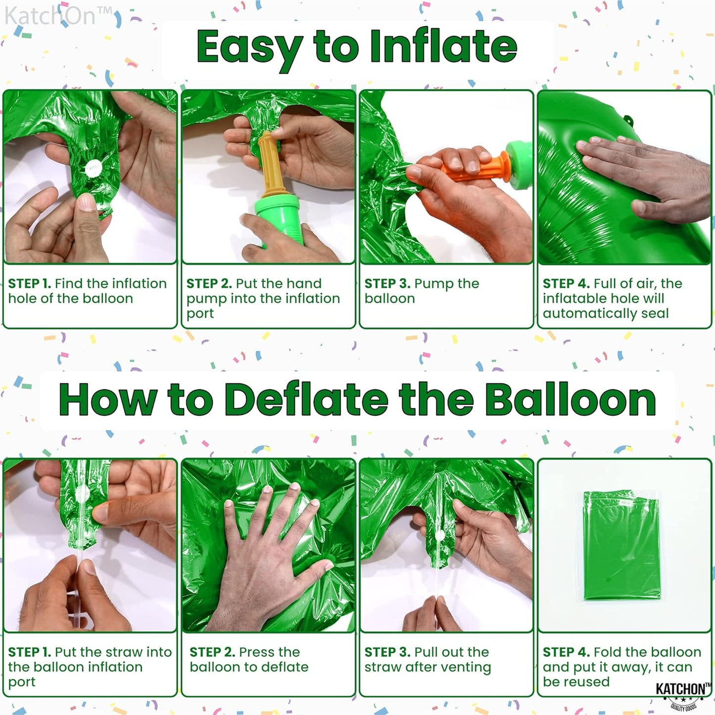 KatchOn Giant Green Number 2 Balloon, 40 Inches, Perfect for 2nd Birthday Decorations, Tractor Party Supplies, Dinosaur Theme