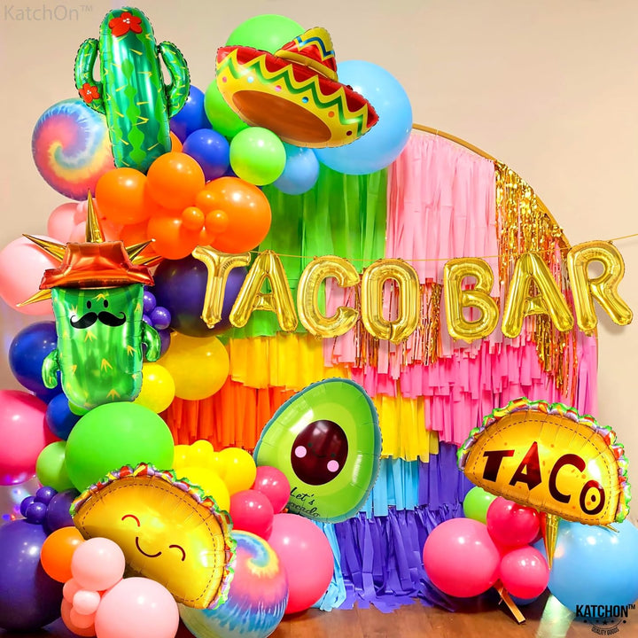 KatchOn, Taco Bar Decorations - Pack of 13 | Taco Bar Balloons, Fiesta Balloons | Taco Party Decorations, Fiesta Party Decorations | Cactus Balloons, Avocado Balloon | Taco Birthday Party Decorations
