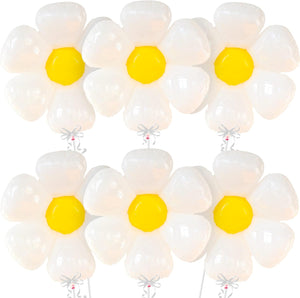 KatchOn, Big Groovy Balloons, 30 Inch - Pack of 6 | Two Groovy Party Decorations | Daisy Balloons, Spring Party Decorations | Daisy Birthday Party Decorations | Groovy Balloon Arch, Floral Balloons