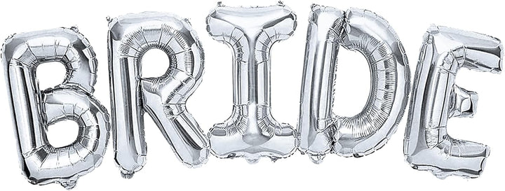 KatchOn, Giant Bride Balloons Silver, 40 Inch - Bachelorette Party Decorations | Silver Bride Balloons for Bridal Shower Decorations | Bridal Shower Balloons | Bride Balloon Silver, Engagement Decor
