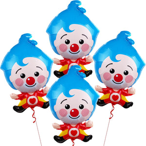 KatchOn, Big Plim Plim Balloons - 24 Inch, Pack of 4 | Clown Balloons for Plim Plim Party Decorations | Plim Plim Birthday Party Supplies | Plim Plim Balloon Foil for Circus Theme Party Decorations
