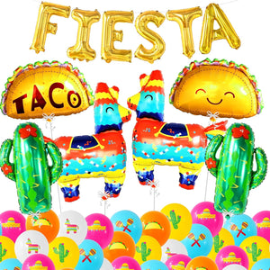 KatchOn, Fiesta Party Decorations - Huge Set of 37 | Taco Balloons, Fiesta Balloons for Taco Party Decorations | Cactus Balloons, Cinco de Mayo Balloons | Mexican Party Decorations, Fiesta Decorations