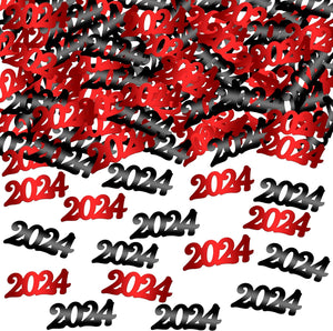 KatchOn, Red and Black Graduation Confetti 2024 - Pack of 500 | Class of 2024 Confetti, Graduation Table Decorations | Red and Black Graduation Decorations 2024 | Graduation Decorations Class of 2024