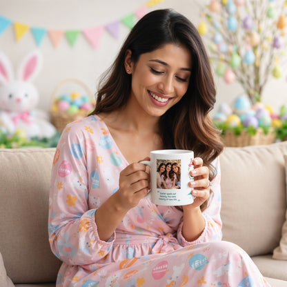 Happy Easter - Customizable 'Message' and 'Photo' Ceramic Mug