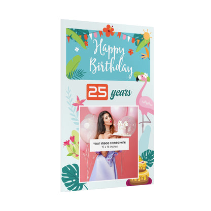 Happy Birthday Tropical - Customizable 'Years' and 'Photo' Poster