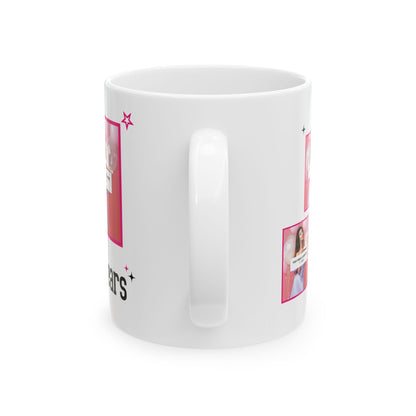 Happy Birthday Black & Pink Glam - Customizable 'Years' and 'Photo' Ceramic Mug