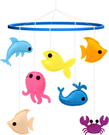 KatchOn, Baby Crib Mobile for Boys and Girls | Ocean Nursery Theme Mobile for Crib | Ocean Theme Decor | Brithday, Baby Shower Gift for Boys and Girls | Infant Bedroom Hanging Decoration