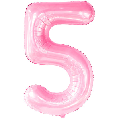 KatchOn, Giant Pink 5 Balloon Number - 40 Inch | Mylar Pink Number 5 Balloon | Pink Five Balloons, 5th Birthday Decorations Girl | Pink 5 Balloon For Happy Anniversary Decorations