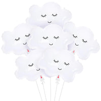 KatchOn, 30 Inch Smiling Cloud Balloons Set, 6 Count, for Birthday, Baby Shower