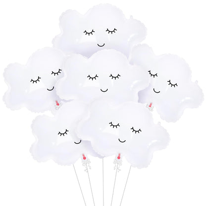 KatchOn, 30 Inch Smiling Cloud Balloons Set, 6 Count, for Birthday, Baby Shower