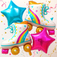 Katchon, Roller Skate Balloons and Star Balloons -20 Inch, pack of 4 | Roller Skating Party Supplies, Roller Skate Party Decorations | Birthday Decorations, Disco Party Decorations, Star Theme Party