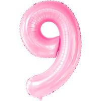 KatchOn, Giant Light Pink Number 9 Balloon - 40 Inch | Foil 9 Birthday Balloon for 9th Birthday Decorations | 9th Anniversary Decoration | Pink Party Decoration