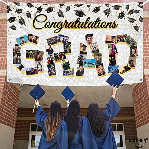 KatchOn, Congratulations Graduation Photo Banner - Large 72x44 Inch | Personalized Graduation Banner 2024, Graduation Decorations Class of 2024 | Graduation Backdrop, 2024 Graduation Party Decorations