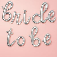 KatchOn, Silver Bride To Be Balloons Script - 16 Inch | Bride To Be Sign for Bachelorette Party Decorations | bride Balloons, Bridal Shower Decorations | bachelorette Party