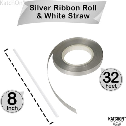 KatchOn, Giant Bride Balloons Silver, 40 Inch - Bachelorette Party Decorations | Silver Bride Balloons for Bridal Shower Decorations | Bridal Shower Balloons | Bride Balloon Silver, Engagement Decor