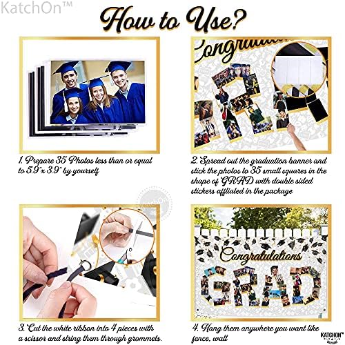 KatchOn, Congratulations Graduation Photo Banner - Large 72x44 Inch | Personalized Graduation Banner 2024, Graduation Decorations Class of 2024 | Graduation Backdrop, 2024 Graduation Party Decorations