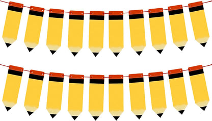KatchOn Yellow Pencil Garland for Welcome Back to School Decorations