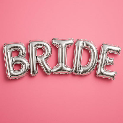 KatchOn, Giant Bride Balloons Silver - 40 Inch | Bachelorette Party Decorations | Silver Bride Balloons Bachelorette for Bridal Shower Decorations | Bridal Shower Balloon