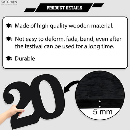 KatchOn, Large 2026 Wooden Sign Black - 8 Inch | Grad 2026 Sign for Black Graduations Decorations 2026 | Class of 2026 Photo Props, 2026 Numbers for Class of 2026 Decorations