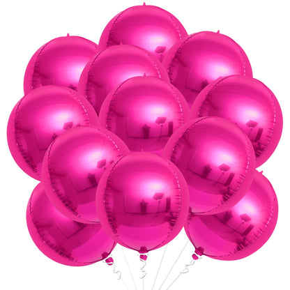 KatchOn, Large Hot Pink Balloons - 22 Inch, Pack 12 | Hot Pink Mylar Balloons for Hot Pink Party Decorations | Hot Pink Foil Balloons | Hot Pink Galentines Balloons for Galentines Day Decorations