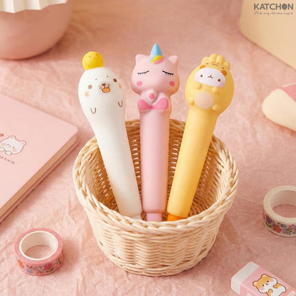 KatchOn Squishy Pen Gifts for Classroom, Pack of 3, Kawaii Pens