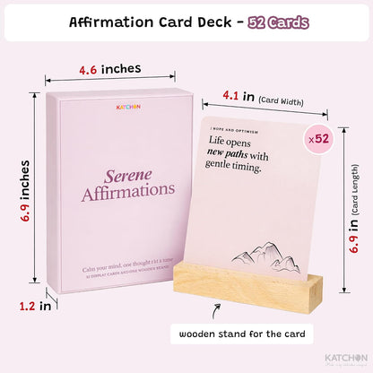 KatchOn, Intelligent Change Mindful Affirmations Cards, 52 Daily Affirmation Cards for Women with Display Stand | Positive Affirmations for Inspiration, Mindfulness & Self Care, Growth Gift Idea