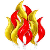 KatchOn, Big Fire Balloons Flames Set - 25 Inch, Pack of 10 | Flame Balloons for Fire Decorations For Party For Adults | Wings Of Fire Balloons, Fire Decorations | Wings Of Fire Decorations Birthday