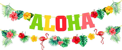KatchOn, Aloha Banner for Hawaiian Party Decoration - 10 Feet, No DIY | Banner For Luau Party Decoration | Aloha Party Decorations | Aloha Party Banners For Beach Party, Pool Party