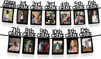 Graduation Decorations 2026 | Large K-12 Graduation Photo Banner 5x7, 10 Feet | Graduation Picture Banner, Black Graduation Picture Display for Grad Party Decor | KatchOn
