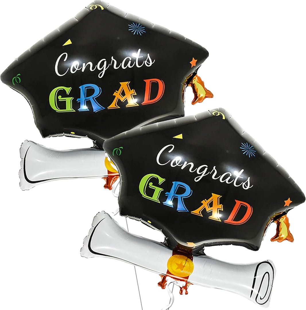 Graduation Balloons Class of 2026 - Big 24 Inch, Graduation Decorations 2026 | Graduations Cap Balloons, Graduation Hat Balloons, Graduation Party Decorations 2026 | Congrats Grad Balloons, KatchOn