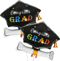 Graduation Balloons Class of 2026 - Big 24 Inch, Graduation Decorations 2026 | Graduations Cap Balloons, Graduation Hat Balloons, Graduation Party Decorations 2026 | Congrats Grad Balloons, KatchOn
