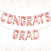 Graduation Decorations 2026 | Rose Gold Congrats Grad Balloons - 16 Inch | Congrats Grad Banner | Graduation Balloon Banner For Congrats Grad Decorations, Congratulations Decorations, KatchOn