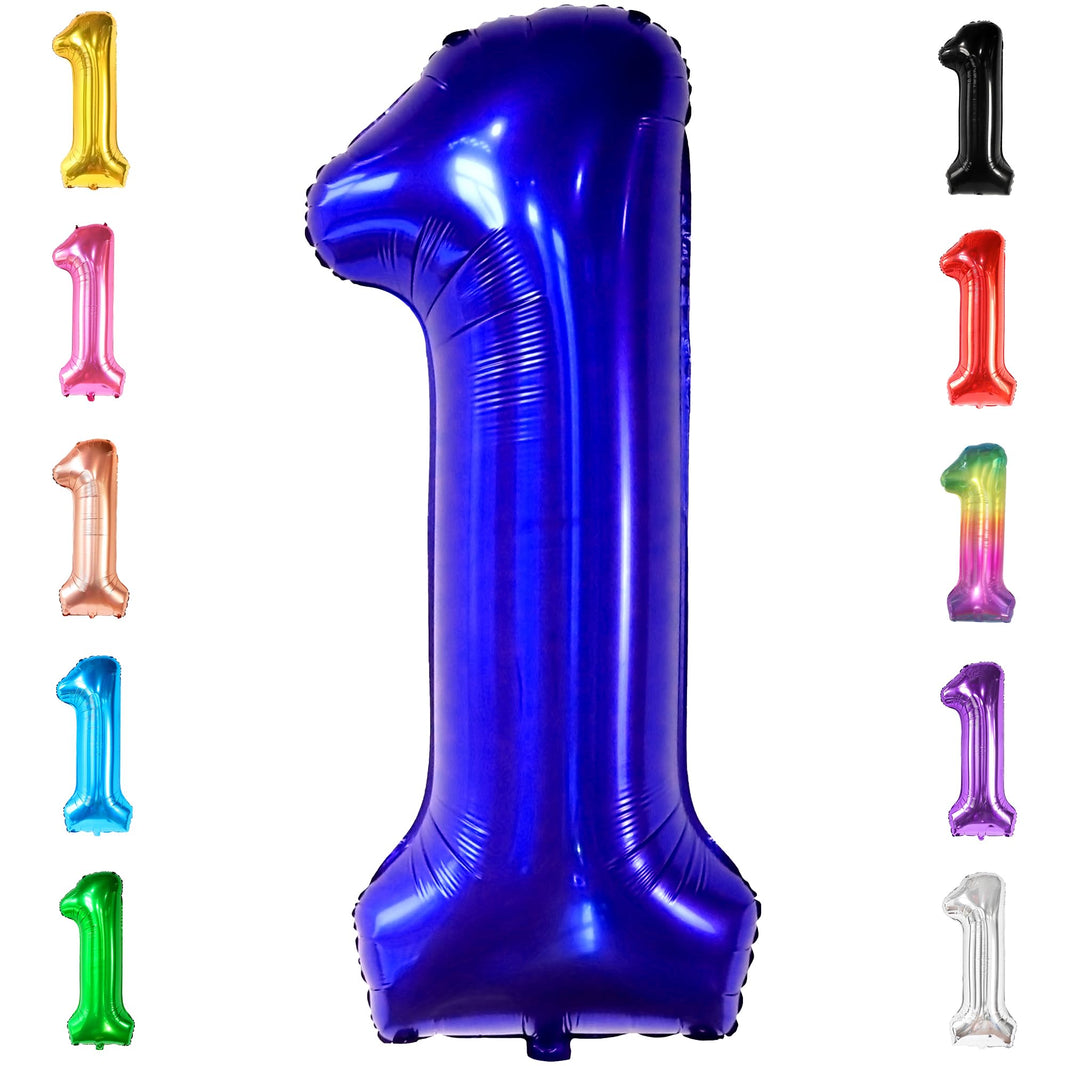 KatchOn, Blue 1 Number Balloon for First Birthday - Big,40 Inch | Blue Number 1 Balloon for First Birthday | Navy Blue Number One Balloon | 1st birthday decorations Boy