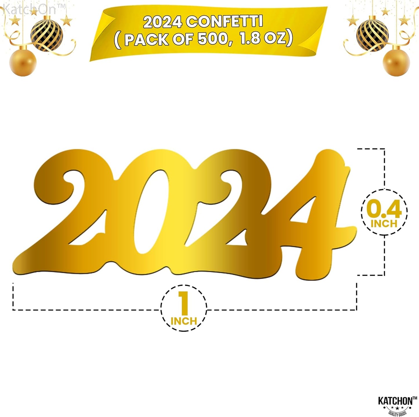 KatchOn, Gold Graduation 2024 Confetti - Pack of 500 | Gold Graduation Confetti 2024 for Graduation Party Decorations 2024 | Gold Confetti 2024 for Tables | Gold Graduation Decorations Class of 2024