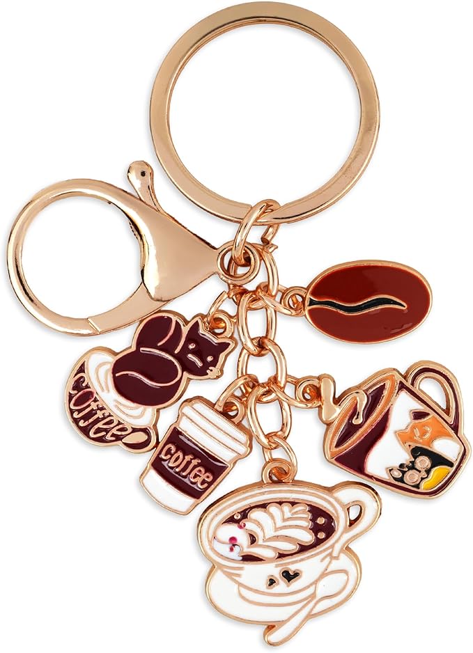 KatchOn, Coffee Lover Gifts for Women and Men | Keychain Accessories Gift for Coffee Lovers | Backpack Charms for Girls, Coworker Gifts, Cute Keychains for Women And Men | Birthday Gift for Her