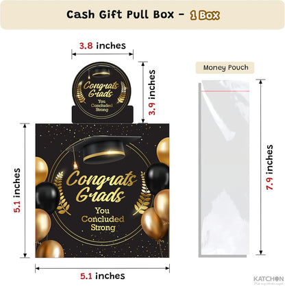 KatchOn, Graduation Cash Gift Pull Box - Congrats Grad Money Box for Cash Gift | Graduation Money Box | Graduation Gifts | Graduation Decorations 2026, Class of 2026 Gifts