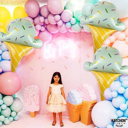 KatchOn 37 Inch Ice Cream Balloons, 3 Pcs | Ice Cream Party Decorations | Ice Cream Birthday Party Decorations | Summer Party Decorations | Social Party Decorations, KatchOn