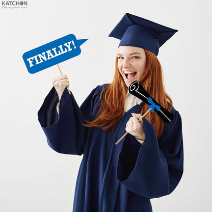 KatchOn, Graduation Photo Booth Props 2026 - Pack of 21 | 2026 Graduation Photo Props for Blue and White Graduation Decorations 2026 | Graduation Picture Props, 2026 Graduation Decorations