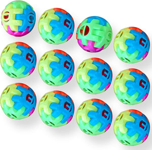 KatchOn, 3D Puzzle Ball Brain Teasers for Kids - Pack of 12 | Fidget Ball Puzzle for Kids 4-8, Prizes for Classroom, Goodie Bag Stuffers, Educational Toys for Birthday Party, Back to School Gifts