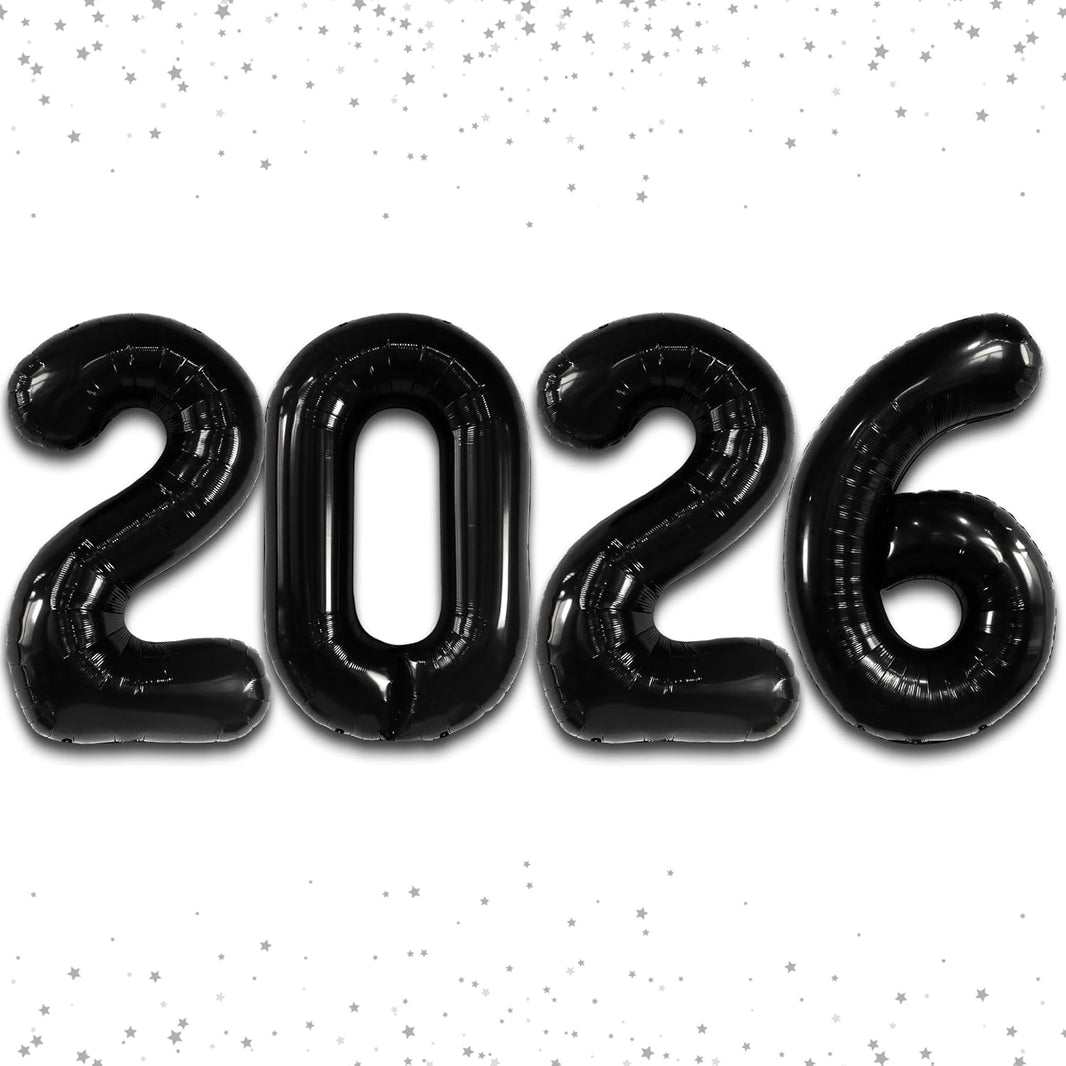 Graduation Decorations 2026 | Giant Black 2026 Balloons Number - 42 Inch, 2026 Graduation Balloons for Prom Decorations, Class of 2026 Balloons, Prom Balloon for Black, KatchOn