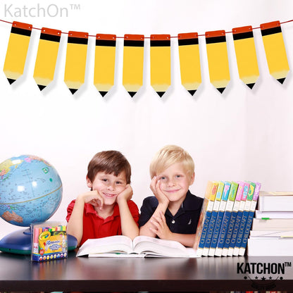 KatchOn Yellow Pencil Garland for Welcome Back to School Decorations