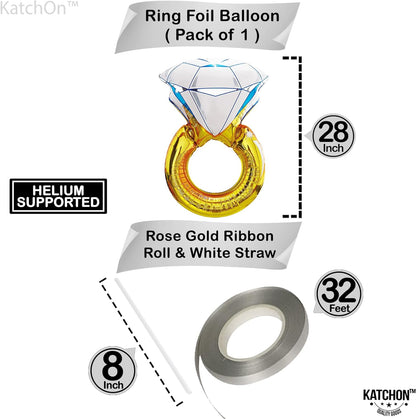 KatchOn, Giant Silver Bride Balloons - 40 Inch | Bachelorette Balloons for Bachelorette Party Decorations | Bride Balloons Bachelorette for Silver Bridal Shower Decorations | Bachelorette Party Favors