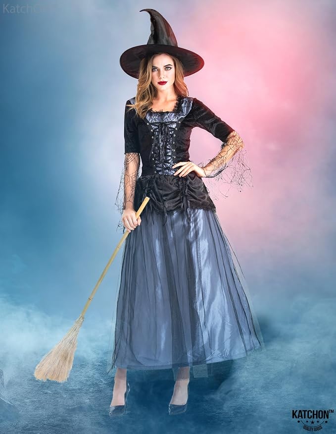 KatchOn Halloween Witch Costume for Women With Black Hat | Wicked Witches Cosplay for Adults