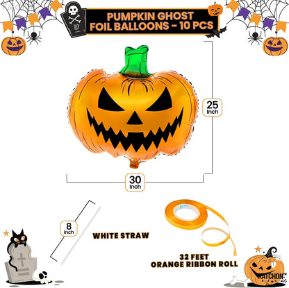 KatchOn Scary Halloween Pumpkin Balloons 30 Inch