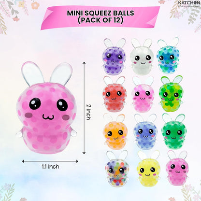 KatchOn, 12 Pcs Easter Squishy Toys, Easter Basket Stuffers, Easter Egg Fillers, Squeeze Toys, Fidget Toys for Adults, Easter Party Favors, Squishy Stress Ball Bunny Toys for Easter Decor