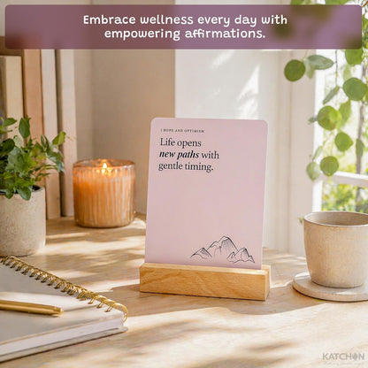 KatchOn, Intelligent Change Mindful Affirmations Cards, 52 Daily Affirmation Cards for Women with Display Stand | Positive Affirmations for Inspiration, Mindfulness & Self Care, Growth Gift Idea