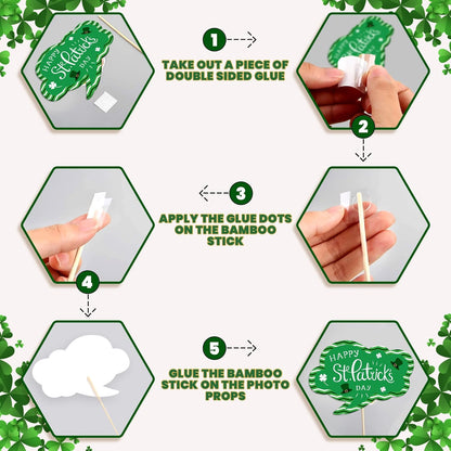 KatchOn, St Patricks Day Photo Props - Pack of 32 | St Patricks Day Photo Booth Props | St Pattys Day Selfie Props | St Patricks Day Decorations | St Patricks Photo Props for Shamrock Decorations