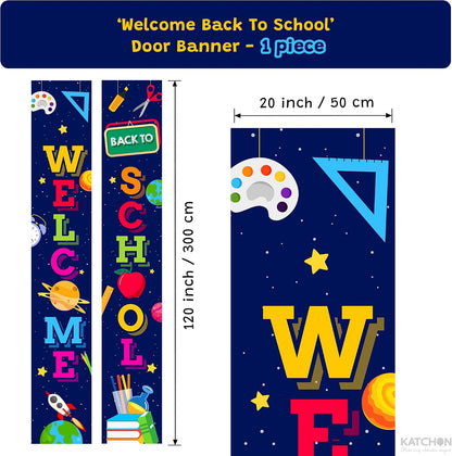KatchOn Welcome Back to School Banner - 120x20 Inch, Classroom Decor